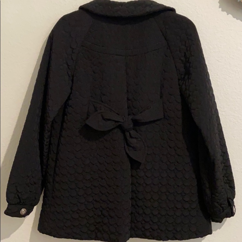 Betsey Johnson black quilted winter coat jacket S